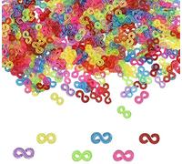 PULABO Bandas de telar S Clips 500 piezas Diy Conector de pulsera Colorido S Clip Bandas de telar Conectores Conectores de plástico Recambios Ganchos de banda de telar para tejer collares Accesorios