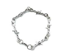 PULABO Bracciale Girocollo Unisex Ferro Filo Spinato Punk Uomo Donna Hip-Hop Filo Spinato Gotico Spinato Piccolo Regalo Spinato Ragazzi Bracciale squisito