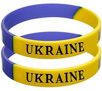 PULABO Bracciale Ucraina Unisex - 1/2/3/5/7/10/15/20 Pezzi 2022 Bracciale in Silicone Sport Ucraino Bandiera Bandiera Bracciale Ucraina Bracciale Sportivo Bracciale in Silicone Ucraino Regalo squisit
