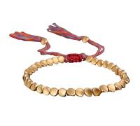 PULABO Braccialetto di perline di rame tibetano fatto a mano per uomo e donna, bracciale buddista della buona fortuna, bracciale in corda e gioielli con braccialetti squisito