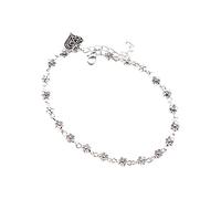 PULABO Donne Argento a piedi nudi Sandalo Beach Foot Bead Chain Cavigliera Bracciale alla caviglia, Sandali scalzi regolabili Beach Foot Gift for Women Creativo e utile squisito