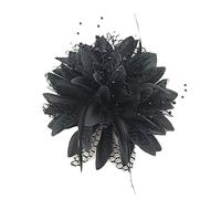 Pulabo Fiore all'occhiello per matrimonio, 1 spilla fatta a mano in seta, accessorio per corpetto, 4 x 4 cm, APPAREL_PIN, Seta