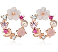 PULABO Orecchini a bottone Orecchini in argento sterling da donna set Orecchini regalo di San Valentino per le donne 1 paio di alberi squisito