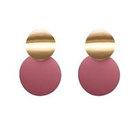 PULABO Orecchini pendenti rotondi con dichiarazione coreana per gioielli moda donna Orecchini in oro con paillettes rotondi geometrici vintage moda