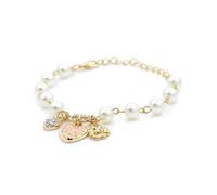 PULABO Practical design and Durable1 x Bracciale da donna Bracciale regolabile Bracciale con perle a forma di cuore Bracciale con ciondolo a catena Bracciale da donna Regalo d'amore