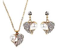 PULABO Set di gioielli da donna con orecchini a forma di collana vintage a forma di cuore, economici e durevoli squisito