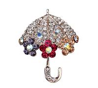 PULABO Spilla da donna in cristallo con strass Ombrello Elegante elegante corpetto Accessori in lega di moda Molto pratico e popolare squisito