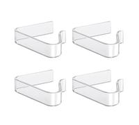 pulabo Ykz331 - Morsetto antiscivolo per tovaglia, in plastica, riutilizzabile, antivento, per uso domestico, 4 pezzi, Transpar Ykz331 (B, 6 x 5 cm)