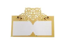 PULaif 10 pezzi di carta a forma di cuore, segnaposto for tavolo, decorazione for feste di matrimonio, bomboniera, for matrimonio, fidanzamento, anniversario (rosso)(Golden)