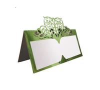 PULaif 10 pezzi di carta a forma di cuore, segnaposto for tavolo, decorazione for feste di matrimonio, bomboniera, for matrimonio, fidanzamento, anniversario (rosso)(Bright Green)