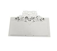PULaif 10 pezzi di carta a forma di cuore, segnaposto for tavolo, decorazione for feste di matrimonio, bomboniera, for matrimonio, fidanzamento, anniversario (rosso)(White)
