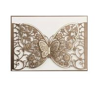 PULaif 50 pezzi di farfalle for feste, cartoline, biglietti d'auguri, decorazioni for matrimoni, fidanzamenti e anniversari (misto)(Coffee)