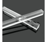 PuLAif Aste rotonde e quadrate in acrilico, dimensioni da 8 x 8 mm a 50 x 50 mm, lunghezza 500 mm, confezione da 2 (15 x 15 mm) (40 x 40 mm)