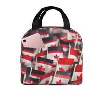 PULaif Borsa portapranzo con bandiere canadesi, versatile, a prova di perdite e riutilizzabile, per ufficio, picnic all'aperto