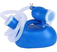 PULaif Bottiglie per orinatoi da Uomo, Bottiglia for urina da Uomo 2000 ml con Tubo da 1,5 Metri e Calibro da 6 Centimetri Blu