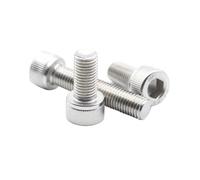 PULaif Bulloni di collegamento a filettatura completa, 5-10 viti a macchina con esagono incassato e filettatura fine in acciaio inox, Din912 tipo HM, viti a testa tazza (M3 x 12 mm (Pitch 0,35) 10