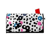 PULaif Copertura magnetica per cassetta postale gialla con limoni e api, dimensioni standard, 53,3 x 45,7 cm, per decorazioni da giardino e cortile, Pois bianco., 21x18 in