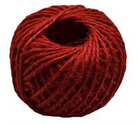 PULaif Corda di spago di Iuta, Corda di Iuta, Corda di Canapa, 2 mm x 30 m/Rotolo Multicolore(Red)