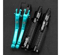 PULaif Freno a Mano Accessori CNC Alluminio Regolabile per CFMOTO 250NK 250 NK 2022 2023 Moto Maniglia Freno Frizione Leve Manubrio Manopole estremità Multicolore(Black)