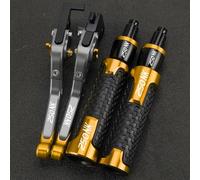 PULaif Freno a Mano Accessori CNC Alluminio Regolabile per CFMOTO 250NK 250 NK 2022 2023 Moto Maniglia Freno Frizione Leve Manubrio Manopole estremità Multicolore(Jaune)