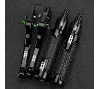 PULaif Freno a Mano estremità Manopole Manubrio 7/8" 22MM per Kawasaki Z300 per VERSYS300X Z300 per VERSYS 300 X 2008 2009 2010-2019 Leva Freno E Frizione Moto Multicolore(Black)