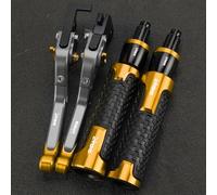PULaif Freno a Mano Leve Freno Frizione 7/8" 22MM CNC Alluminio Moto Manubrio Manopole estremità per Aprilia Tuono V4R 2016 2015 2014 2013 2012 2011 Multicolore(Jaune)