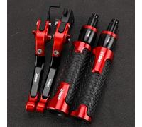 PULaif Freno a Mano Leve Freno Frizione in Alluminio CNC 7/8" 22MM Manopole Manubrio Moto estremità per Aprilia Tuono V4R 2016 2015 2014 2013 2012 2011 Multicolore(Red)
