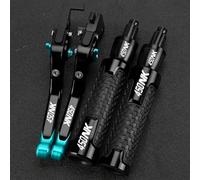 PULaif Freno a Mano Manopole Manubrio estremità 7/8'' 22MM per CFMOTO 450NK 450 NK 2023/2024 Moto CNC Estensibili Pieghevoli Freno Frizione Leve Multicolore(Black)