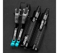 PULaif Freno a Mano Manubrio Freno Leve Frizione Manopole estremità per CFMOTO 250NK 250 NK 2022 2023 Accessori CNC Alluminio Regolabile Moto Multicolore(Black)