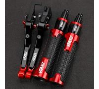 PULaif Freno a Mano per Honda VFR750F VFR 750 F 1986 1987 1988 1989 1990 1991 1992 1993 Leve Freno E Frizione per Motociclette Manopole Manubrio da 7/8" 22MM Multicolore(Red)