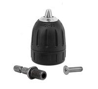 PULaif Mandrino per Trapano Manuale Senza Chiave, Mandrino autoserrante 1pc 10mm 3/8 "24UNF con Adattatore for Trapani e cacciaviti Accessori for Utensili elettrici