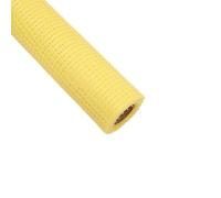 PULaif Nastri di Raso Spessi e Larghi, Tulle con Fori Grandi, Nastro Decorativo in Rete, Nastro Regalo Largo, for Confezioni Regalo di Fiori Fai da Te, Decorazione da tavola, Compleanno(Light Yellow)