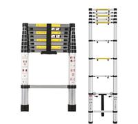 PULaif Scala telescopica, Scala telescopica in Alluminio Estensibile 2,9-4,7 m, capacità 150 kg, Design Pieghevole for Uso Domestico all'aperto(2.9m)