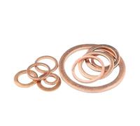 PULaif Set Assortito di rondelle in Ottone, M5 M6 M8 M10 M12 M14 M16 Rondella di Tenuta in Rame Rosso for Barche Rondelle di Guarnizione Piatte(M8x13x1(20pcs))
