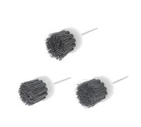 PULaif Spazzola lucidante a Ruota, Confezione da 3 Mole lucidanti a Tamburo in Filo abrasivo di Nylon, Grana 320/400/600, 80x46x40 mm.