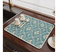 PuLAif Tappetino da caffè Antiscivolo in Terra diatomacea, Assorbente d'Acqua, Dimensioni Multiple for la Cucina(N Style,Width30*length40cm)