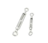 PULaif Tenditore per funi con tenditore a Vite, Gancio tenditore tenditore in Acciaio Inossidabile 304 Occhio OC OO CC Filo da Giardino M4-M12(Eye And Eye M5)