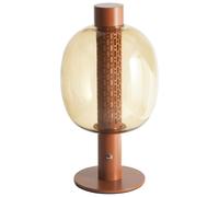 PULANGI Lampada da tavolo senza fili a LED Marrone Metallo con dimmer