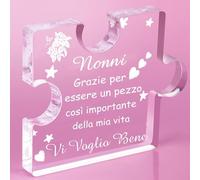 PulangRen Regalo Nonni, Festa dei Nonni Idee Regalo, Puzzle A Blocchi in Acrilico Inciso, Regalo Nonni Natale, Regali Nonni, Regali per Nonni, Regalo per Nonni, Regalo Natale Nonni