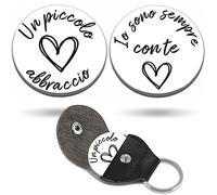 PulangRen Un Piccolo Abbraccio Portafortuna Portachiavi,Idee Regalo Donna Uomo, da Regalare-Io Sono Sempre Con Te-Amicizia, per Famiglia,Amici,Pazienti