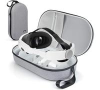 Pulchra VR Custodia per il trasporto Compatibile con accessori Meta Quest 3/2, Oculus Quest 3/2, PICO4/4Pro, grandi custodie rigide, custodia da viaggio per la casa, grigio