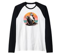 Pulcinella di Mare Uccello Leone Marino Pappagallo Marino Maglia con Maniche Raglan