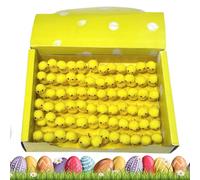 Pulcini Di Pasqua - Falsi Pòussini Di Pàqùes | Statuetta di Pollo, 72 pezzi (3,0 Cm) di Polli in Palla e Cotone Giallo, Decorazione Dė Pæquês Soffice, Ornamenti Artigianali Dèe Vacanze Dé Print
