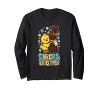 Pulcini Dig Me Divertente Pasqua Bambini Ragazzi Uomini Felice Pasqua Maglia a Manica