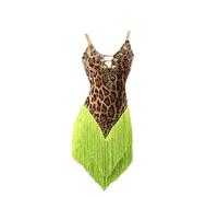 Pulcykp Donne Latin Dance Regolamenti Concorso Abbigliamento Floreale Performance Abbigliamento Nappa Abito Samba Rumba, EN8, L