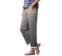 Pulcykp Pantaloni da donna sfumati casual a gamba dritta Ombre coulisse in vita pantaloni leggeri lounge, Beige, M