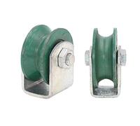 Pulegge con ruote a U, Carrucola direzionale in ghisa da 2 pezzi, ruota cingolata, doppio cuscinetto, for tubo tondo, macchine industriali, porta scorrevole(95mm)