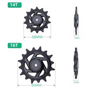 Pulegge deragliatore posteriore 14+16T garantite prestazioni migliorate per SRAM