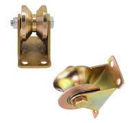 Pulegge per carichi pesanti per funi con scanalatura a V/U, ruota a rulli per gru di sollevamento, stendibiancheria e porte scorrevoli, rotelle in acciaio, capacità 200 kg 4 pcs 2"(50mm-U)