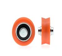 Puleggia, 2 pulegge for porte e finestre, ruota con scanalatura a V non standard, ruota con cuscinetto in nylon POM
